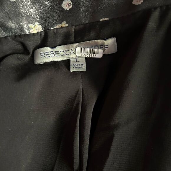 Rebecca Minkoff Floral Leather Moto Jacket Size Large - Picture 9 of 9